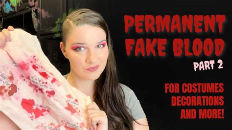 fake blood halloween clothes|how to make thimble blood.